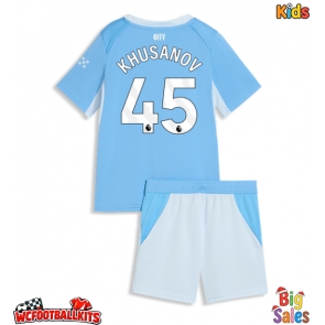 Manchester City Abdukodir Khusanov #45 Replica Home Stadium Kit for Kids 2026-27 Short Sleeve (+ pants)